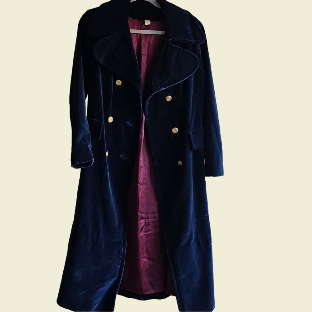 ⚜️ Vintage (Cotton) Velvet Midi Coat (Repairs Needed) ⚜️